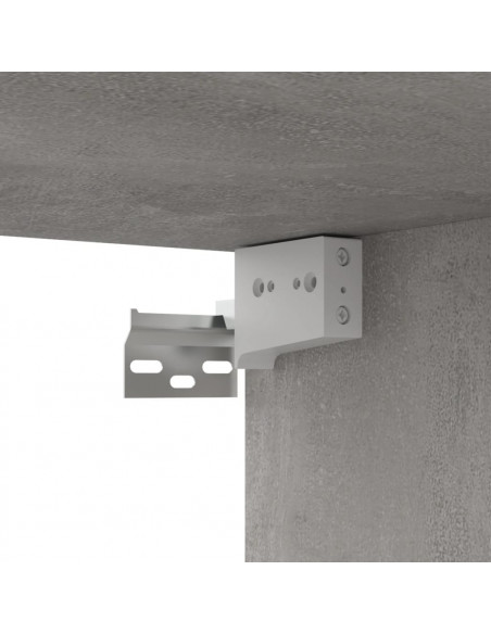 Set di Mobili Porta TV 4 pz Grigio Cemento in Legno Multistrato