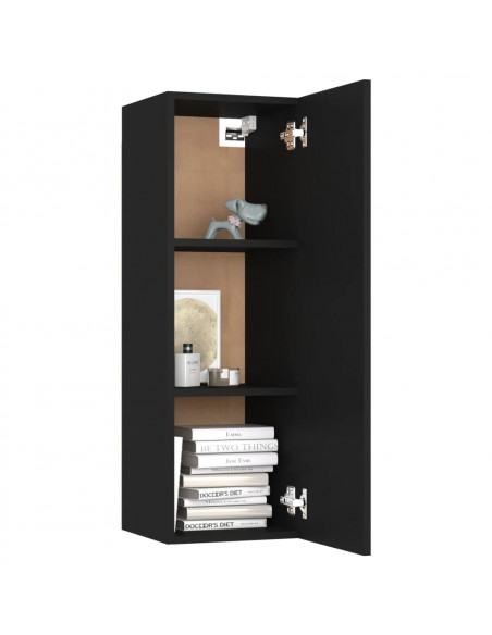 Mobile Porta TV Nero 30,5x30x90 cm in Legno Multistrato