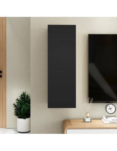 Mobile Porta TV Nero 30,5x30x90 cm in Legno Multistrato