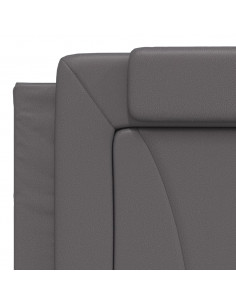 Giroletto con Luci LED Grigio 180x200 cm in Similpelle