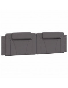 Giroletto con Luci LED Grigio 180x200 cm in Similpelle 2