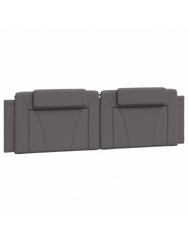 Giroletto con Luci LED Grigio 180x200 cm in Similpelle