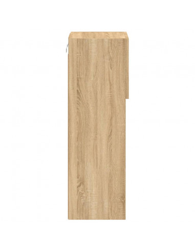 Mobili Porta TV con Luci LED 2 pz Rovere Sonoma 30,5x30x90 cm