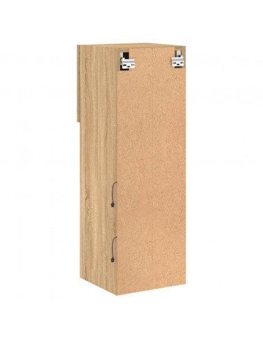 Mobili Porta TV con Luci LED 2 pz Rovere Sonoma 30,5x30x90 cm