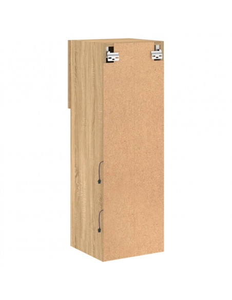 Mobili Porta TV con Luci LED 2 pz Rovere Sonoma 30,5x30x90 cm