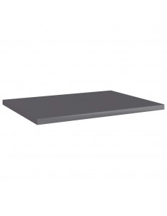 Ripiani per Libreria 8pz Grigio Lucido 40x30x1,5cm Multistrato 2