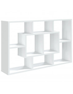 Scaffale a Parete Bianco 85x16x52,5 cm in Legno Multistrato