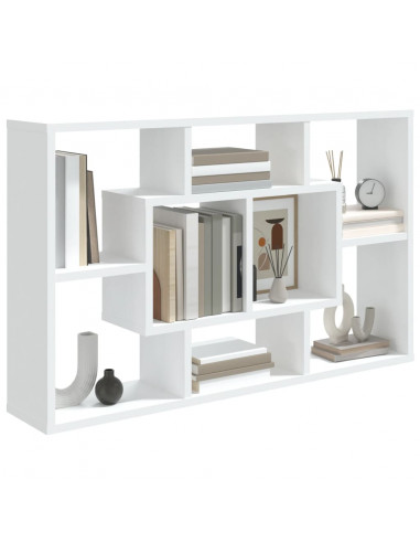 Scaffale a Parete Bianco 85x16x52,5 cm in Legno Multistrato