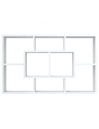 Scaffale a Parete Bianco 85x16x52,5 cm in Legno Multistrato