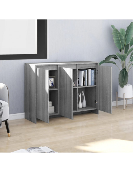 Credenza Grigio Sonoma 102x33x75 cm in Truciolato