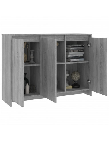 Credenza Grigio Sonoma 102x33x75 cm in Truciolato