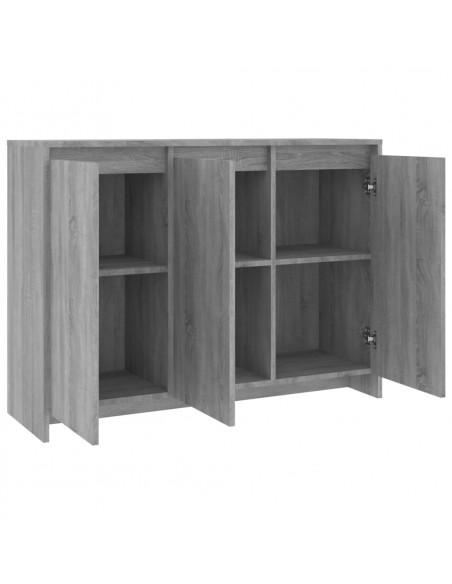 Credenza Grigio Sonoma 102x33x75 cm in Truciolato