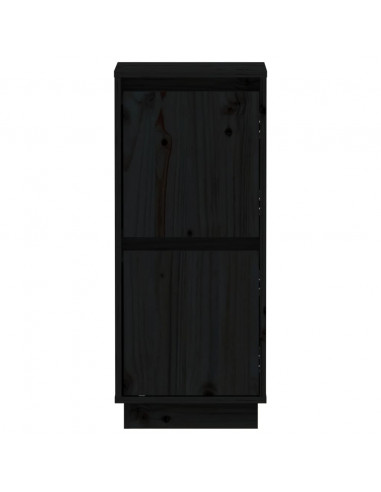 Credenze Nero 31,5x34x75 cm in Legno Massello di Pino