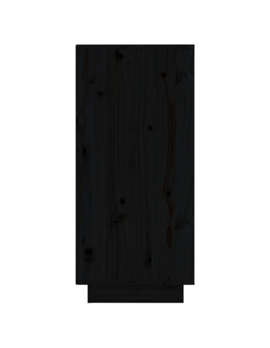 Credenze Nero 31,5x34x75 cm in Legno Massello di Pino