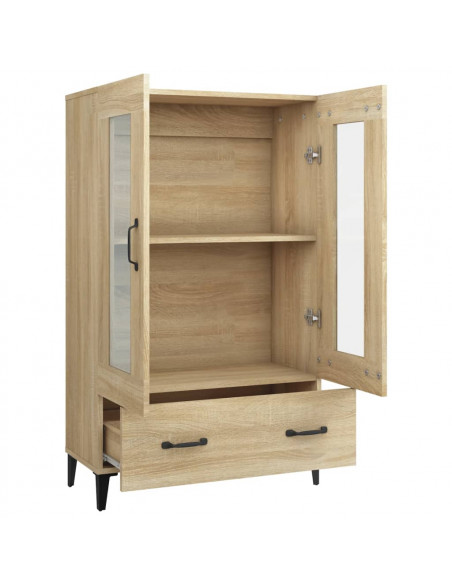 Credenza Rovere Sonoma 70x31x115 cm in Legno Multistrato