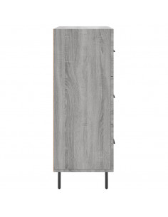 Credenza Grigio Sonoma 69,5x34x90 cm in Legno Multistrato