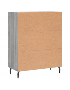 Credenza Grigio Sonoma 69,5x34x90 cm in Legno Multistrato 2