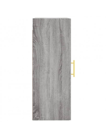 Mobile a Parete Grigio Sonoma 34,5x34x90 cm Legno Multistrato