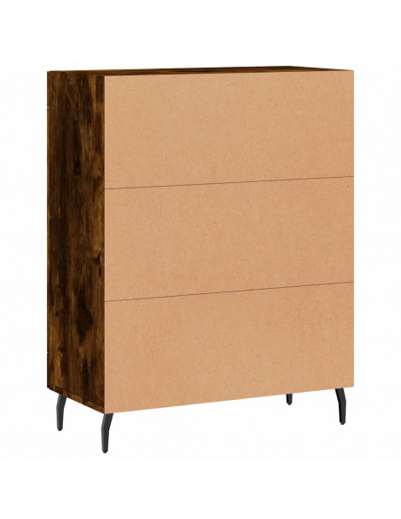 Credenza Rovere Fumo 69,5x34x90 cm in Legno Multistrato