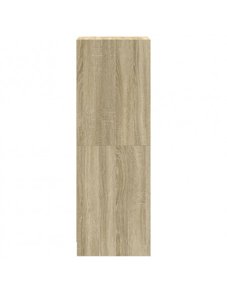 Credenza con Ante in Vetro Rovere Sonoma 35x37x109 cm