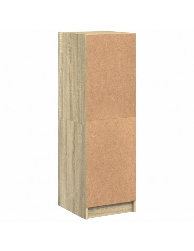 Credenza con Ante in Vetro Rovere Sonoma 35x37x109 cm