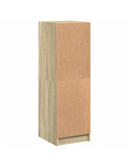 Credenza con Ante in Vetro Rovere Sonoma 35x37x109 cm