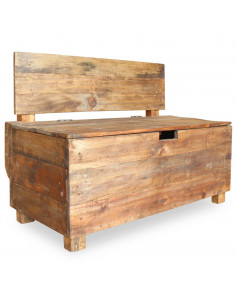 Panca in Legno Massello di Recupero 86x40x60 cm