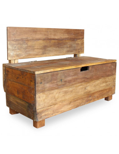 Panca in Legno Massello di Recupero 86x40x60 cm