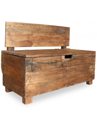 Panca in Legno Massello di Recupero 86x40x60 cm