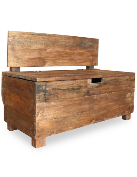Panca in Legno Massello di Recupero 86x40x60 cm