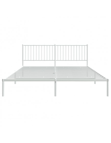 Giroletto con Testiera Metallo Bianco 180x200 cm