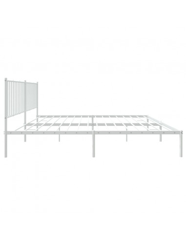 Giroletto con Testiera Metallo Bianco 180x200 cm