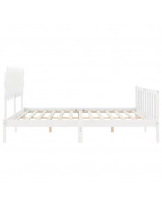 Giroletto con Testiera Bianco Small Double Legno Massello