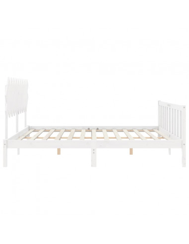 Giroletto con Testiera Bianco Double in Legno Massello