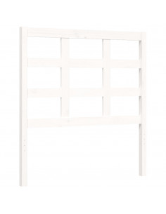 Giroletto con Testiera Bianco 100x200 cm in Legno Massello 2