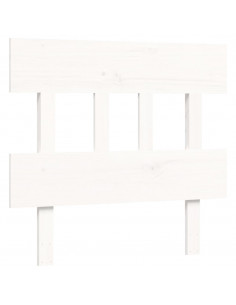 Giroletto con Testiera Bianco 100x200 cm in Legno Massello 2