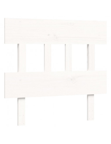 Giroletto con Testiera Bianco 100x200 cm in Legno Massello