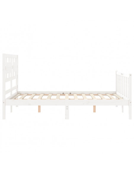 Giroletto con Testiera Bianco Small Double Legno Massello