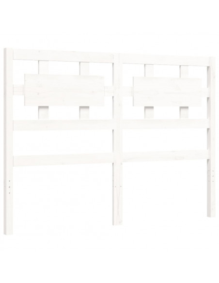 Giroletto con Testiera Bianco Small Double Legno Massello