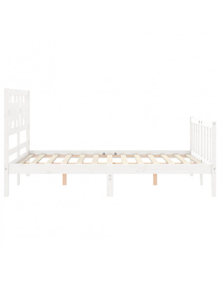 Giroletto con Testiera Bianco Double in Legno Massello