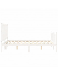 Giroletto con Testiera Bianco Double in Legno Massello