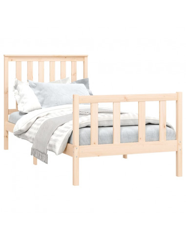 Giroletto con Testiera 100x200 cm Legno Massello di Pino
