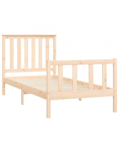 Giroletto con Testiera 100x200 cm Legno Massello di Pino