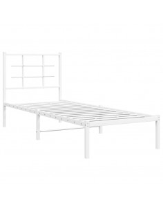 Giroletto con Testiera Metallo Bianco 75x190 cm 2