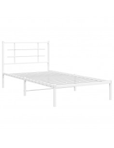 Giroletto con Testiera Metallo Bianco 107x203 cm 2