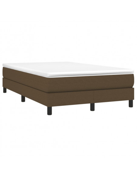 Giroletto a Molle con Materasso Marrone Scuro 120x190cm Tessuto