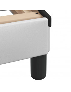 Letto con Materasso Nero e Bianco 90x200 cm in Similpelle 2