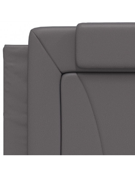 Giroletto con Luci LED Grigio 90x200 cm in Similpelle