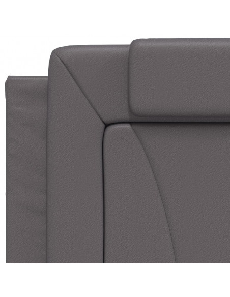 Giroletto con Testiera Crema 90x190 cm in Similpelle