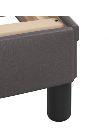 Giroletto con Testiera Crema 90x190 cm in Similpelle